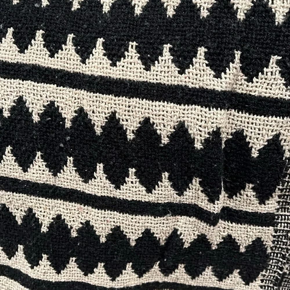 Creative Co-Op Striped Cotton Throw Blanket with Fringe/NWT